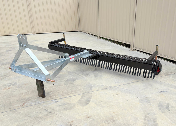 Landscape rake with wheels 8ft