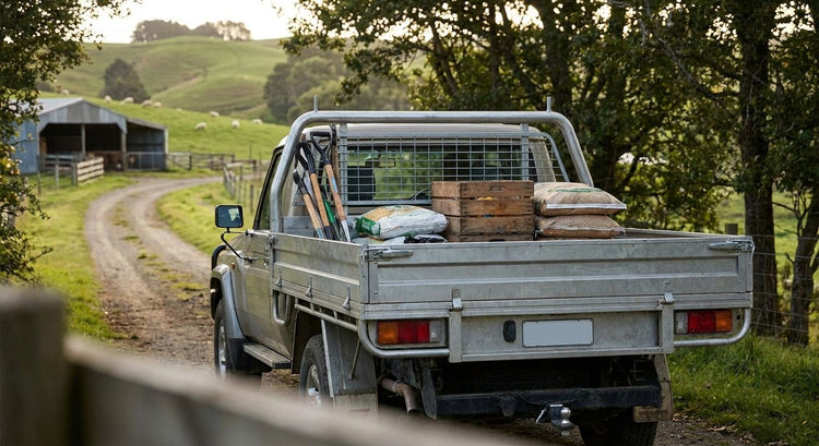 Transport trays for hauling gear around lifestyle blocks