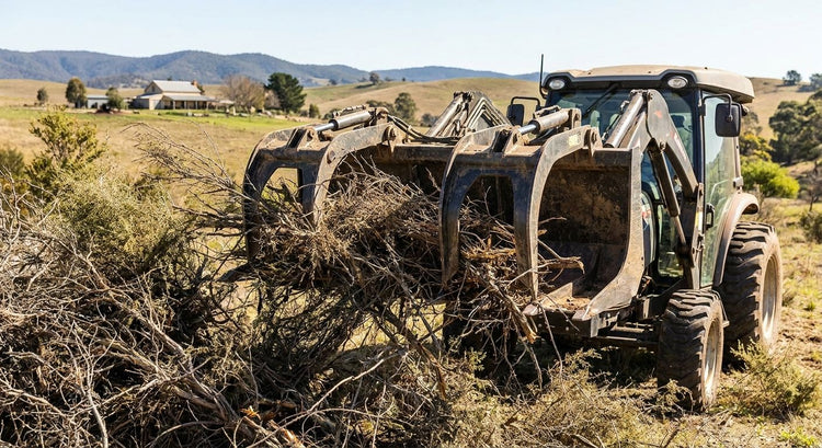 Brush grapples for clearing scrub on lifestyle blocks