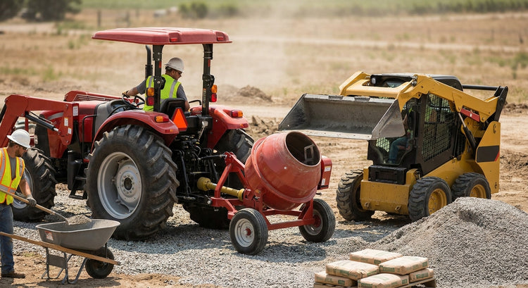Best concrete mixer attachment for tractors and skid steers