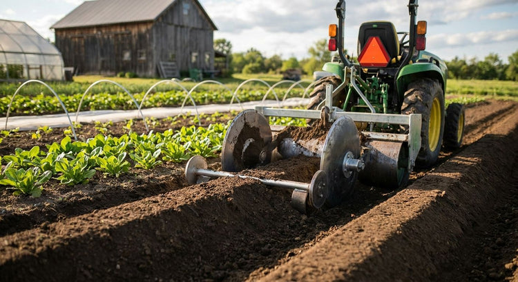 Bed formers for market garden vegetable rows