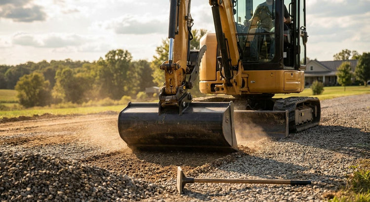 Best mini excavator grading buckets for driveway levelling