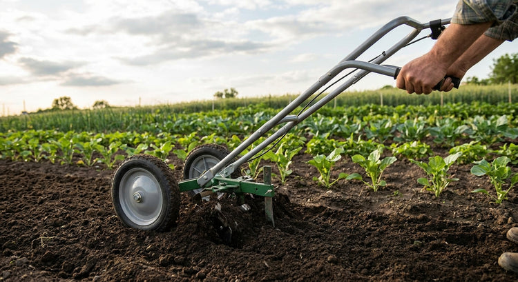 Rotary hoes for market garden seedbed prep
