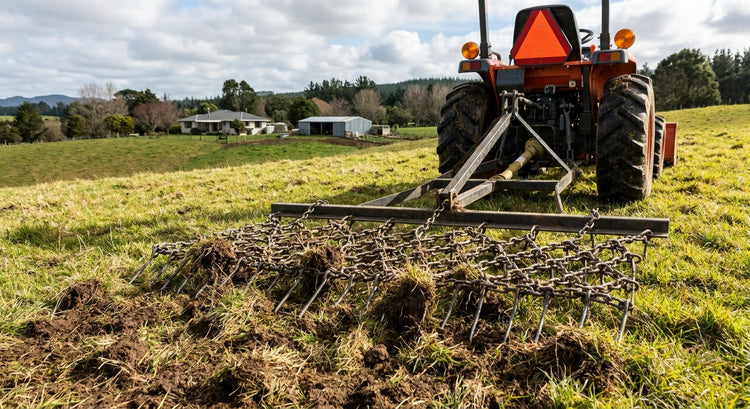 Chain harrows for pasture renovation on lifestyle blocks
