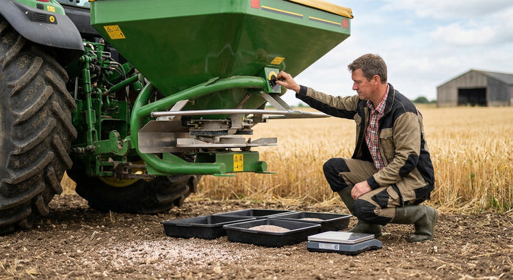How to calibrate a tractor fertiliser spreader