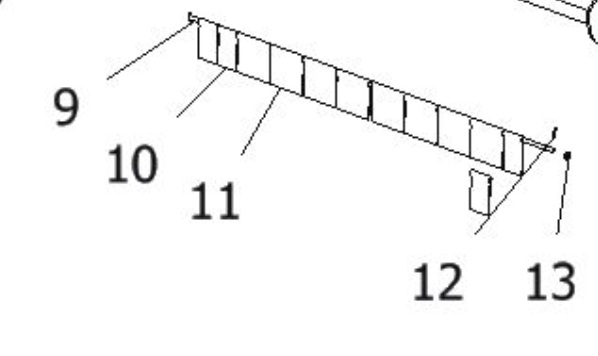 Shield Hanging Rod 1280mm – Hanmey EFGCMZ125 Flail Mower