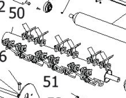 Rotor Axle Complete – Hanmey EFGCMZ175 Flail Mower