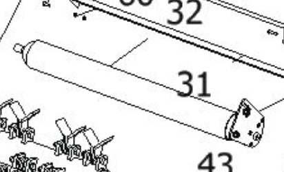 Rear Roller 1527mm – Hanmey EFGCMZ155 Flail Mower
