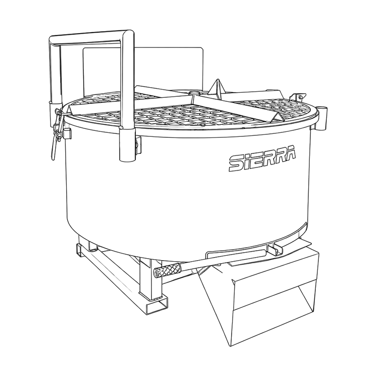 Sierra SCM800 PTO Concrete Mixer — outline illustration