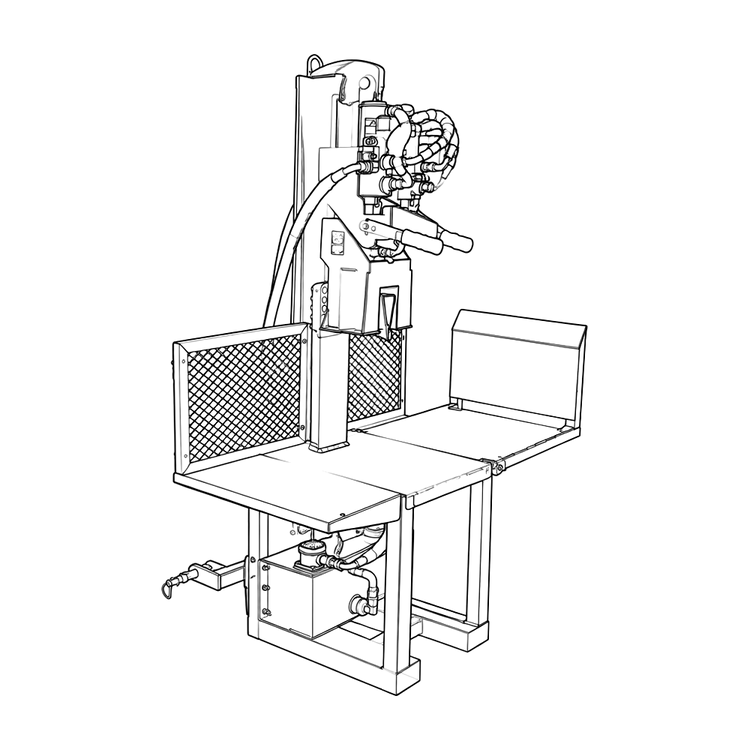 Log Splitter with Log Lifting Table PTO — outline illustration