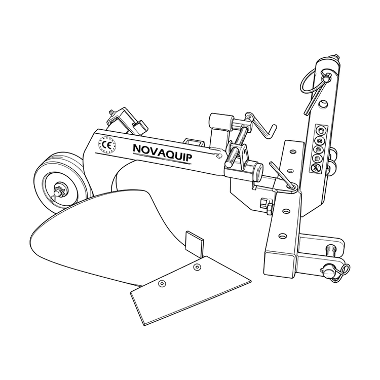 Novaquip NDP20 Single Moldboard Plough — outline illustration