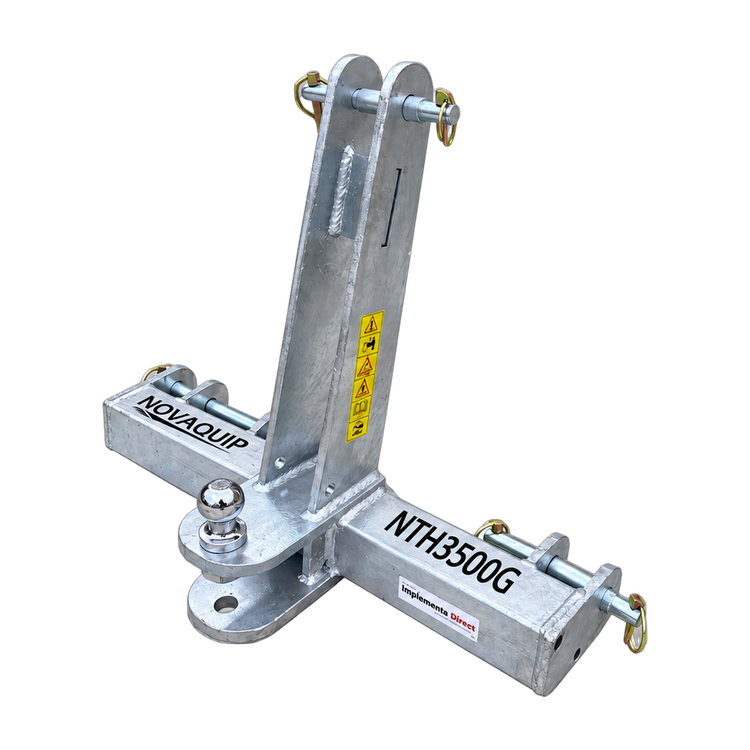 Tractor Towbar 3 Point Linkage Tow Bar with Tow ball and Clevis Hitch — colour cutout