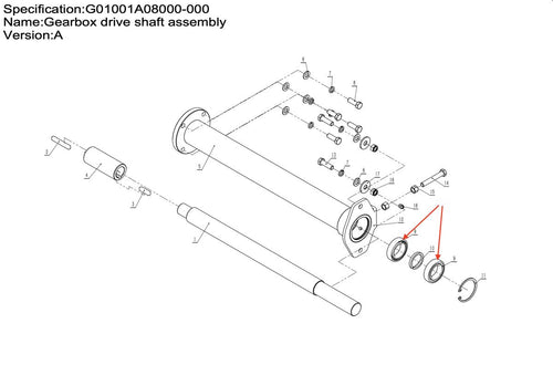 6008 pulley shaft bearing for Mateng Menasor flail mower