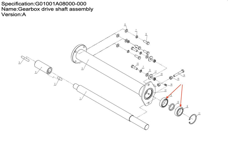 6008 pulley shaft bearing for Mateng Menasor flail mower