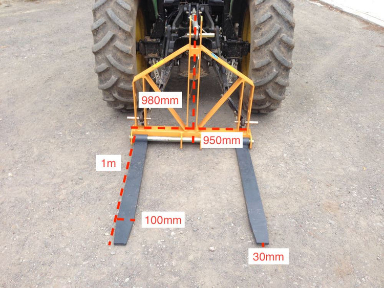 Novaquip 3 Point linkage Pallet Forks 700Kg