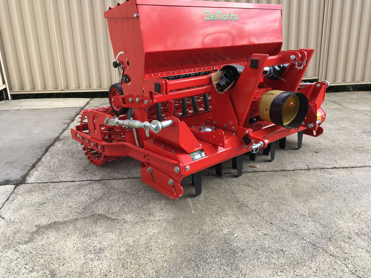Rotex M150 power harrow with seeder and Roller